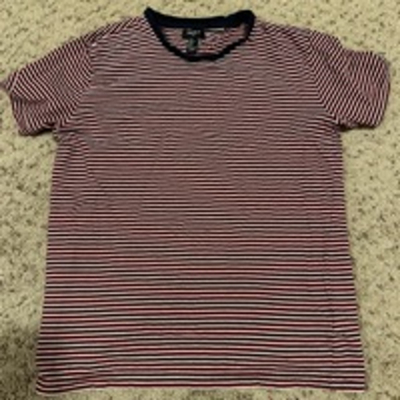Forever 21 Other - Men's Forever 21 T-Shirt, Size L, Red & White and Navy Striped